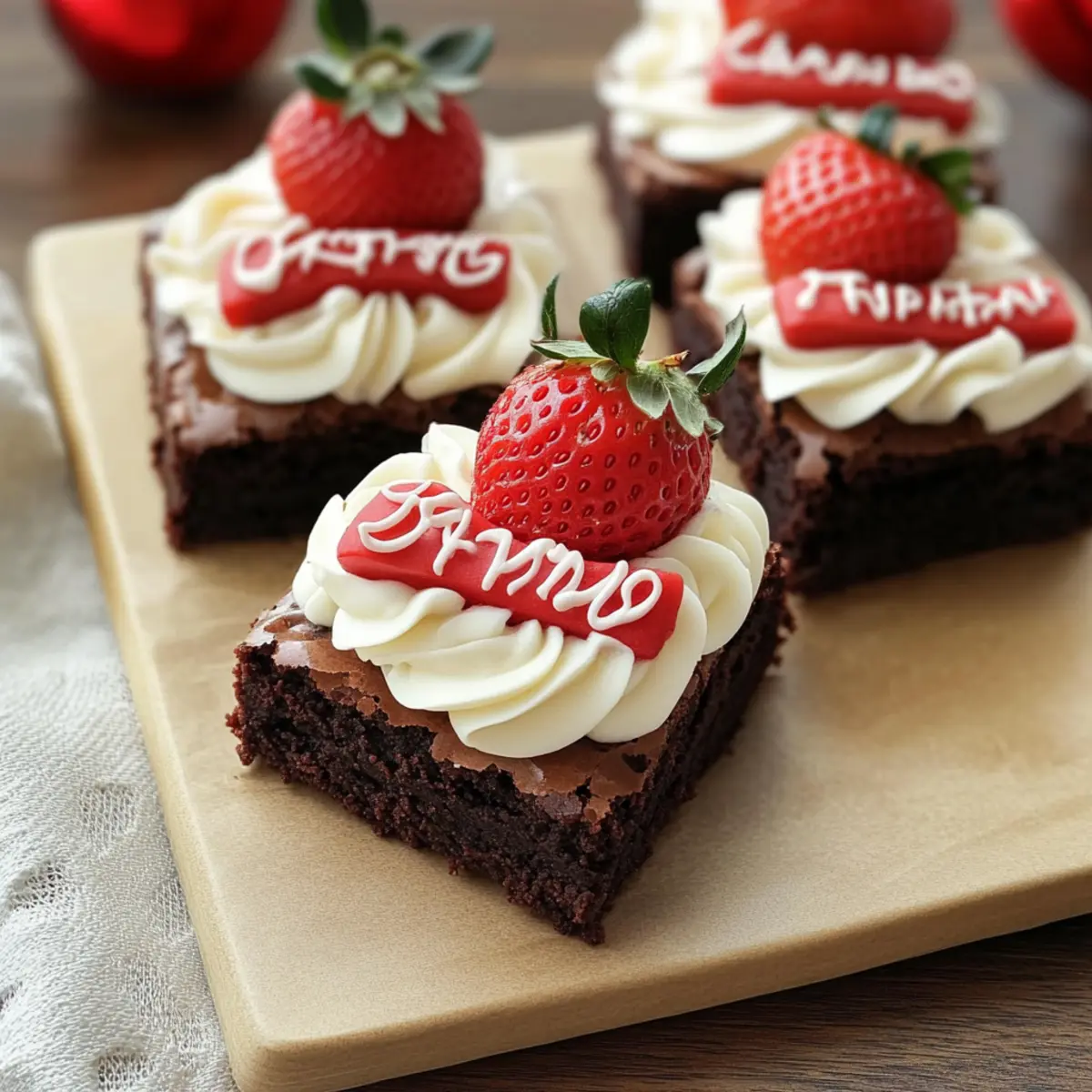 Festive Santa Hat Brownies: A Sweet Holiday Delight