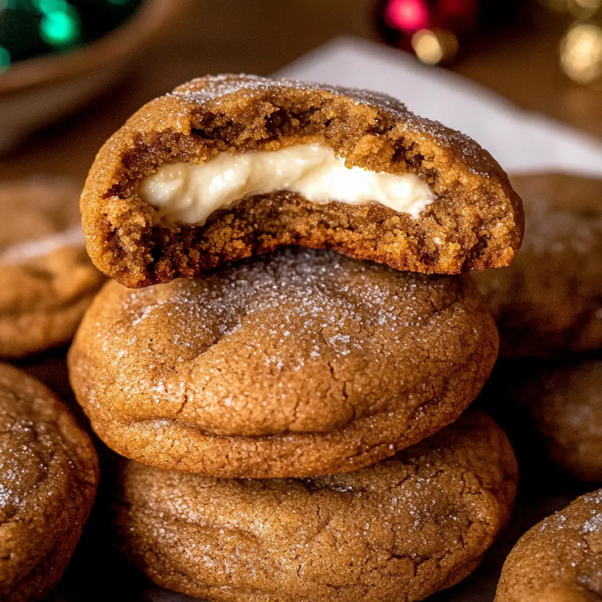 Gingerbread Cheesecake Cookies That Melt in Your Mouth
