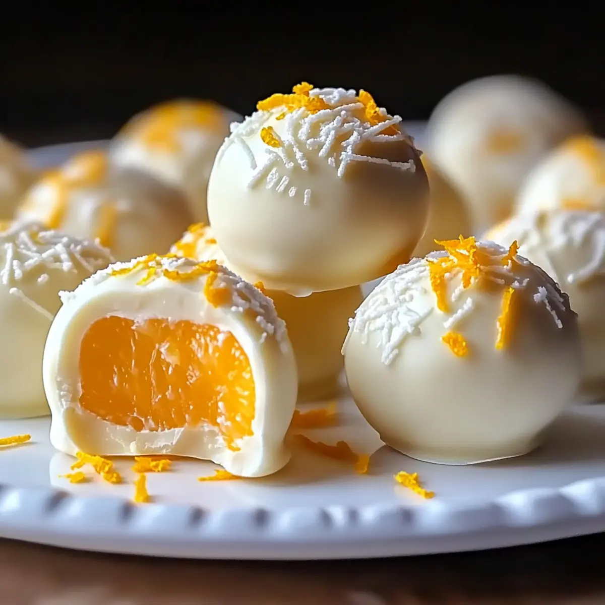 Crispy White Chocolate Orange Creamsicle Truffles Delight