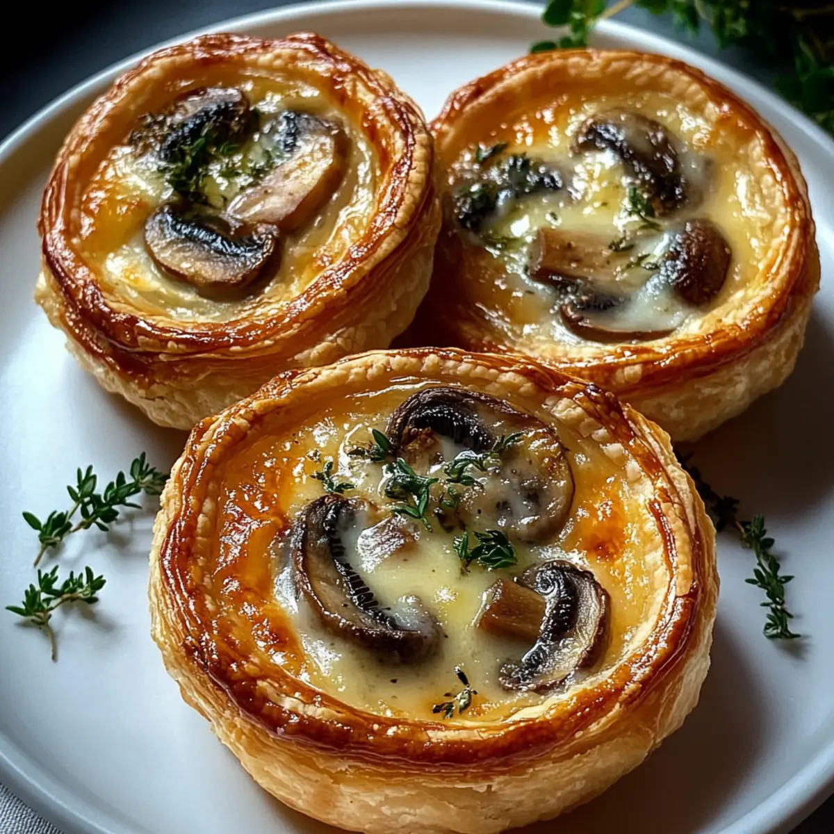 Mini Mushroom and Gruyère Pot Pies with Thyme for Cozy Nights