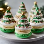 Christmas Tree Cake Macarons
