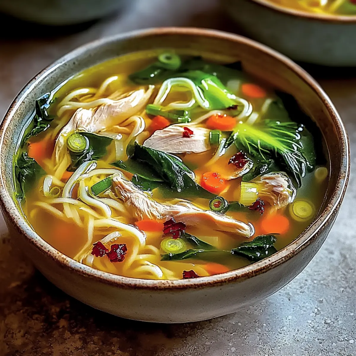 Hearty Ginger Garlic Chicken Noodle Soup for Cozy Nights