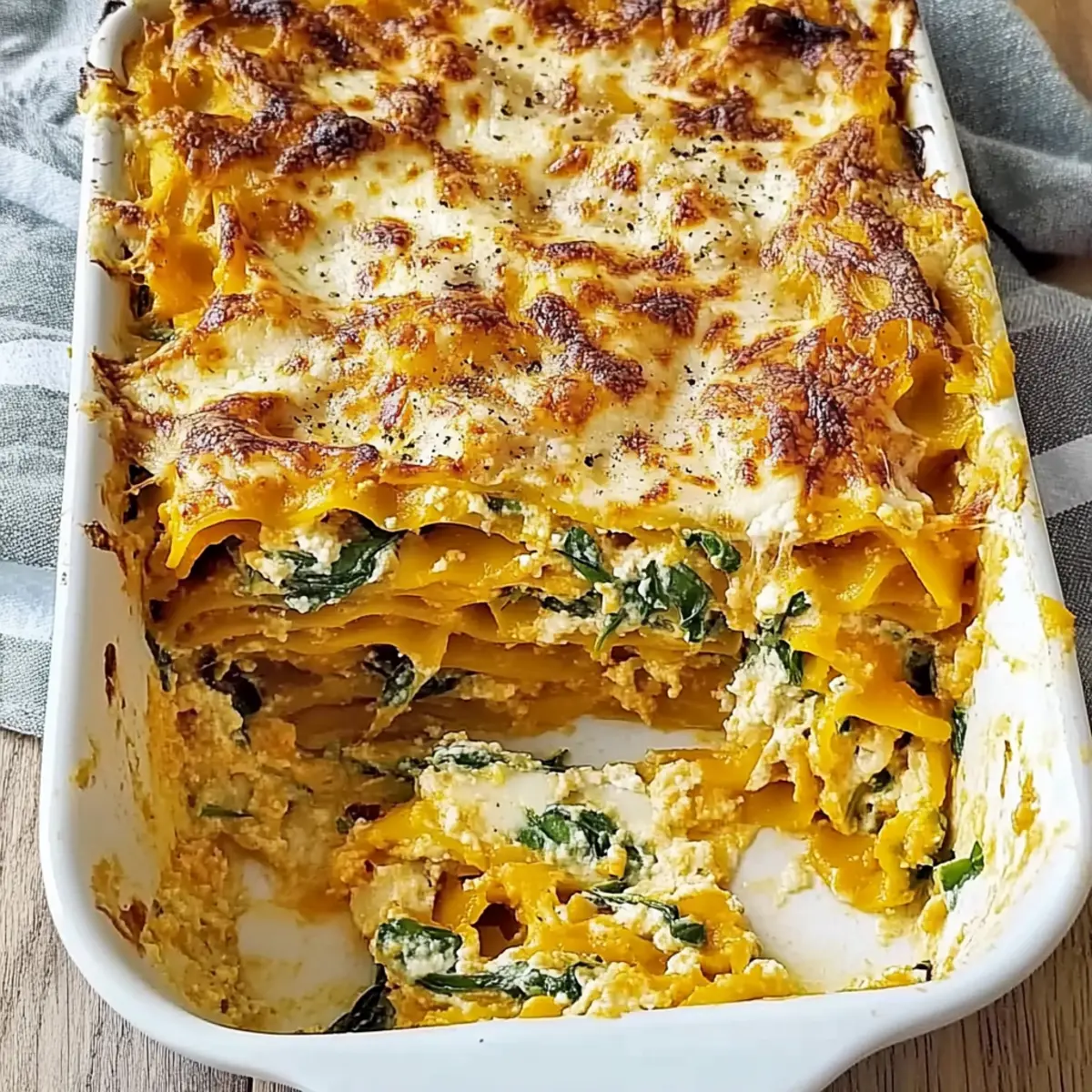 Italian Butternut Squash and Spinach Lasagna: Comfort in Every Bite