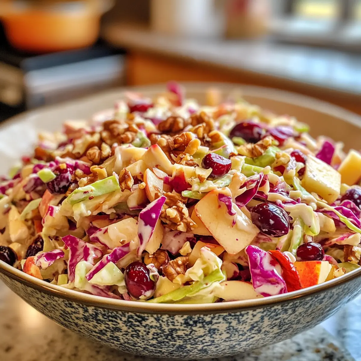 Crunchy Apple Cranberry Coleslaw for Fresh Fall Flavor