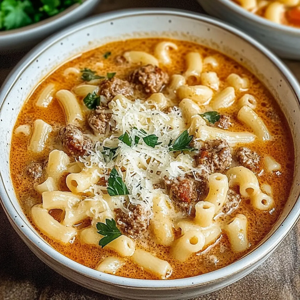 Creamy Parmesan Italian Sausage Ditalini Soup for Cozy Nights