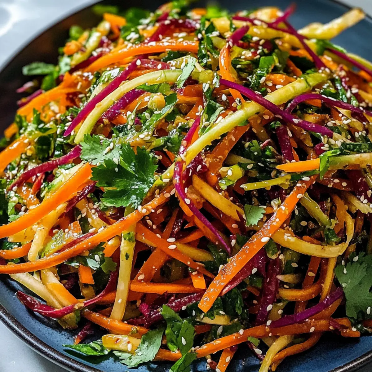 Rainbow Carrot Sesame Salad – A Crunchy, Colorful Delight
