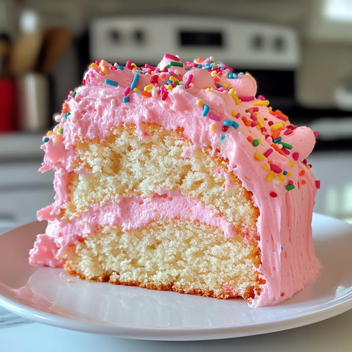 Deliciously Light Pink Angel Food Cake for Celebrations
