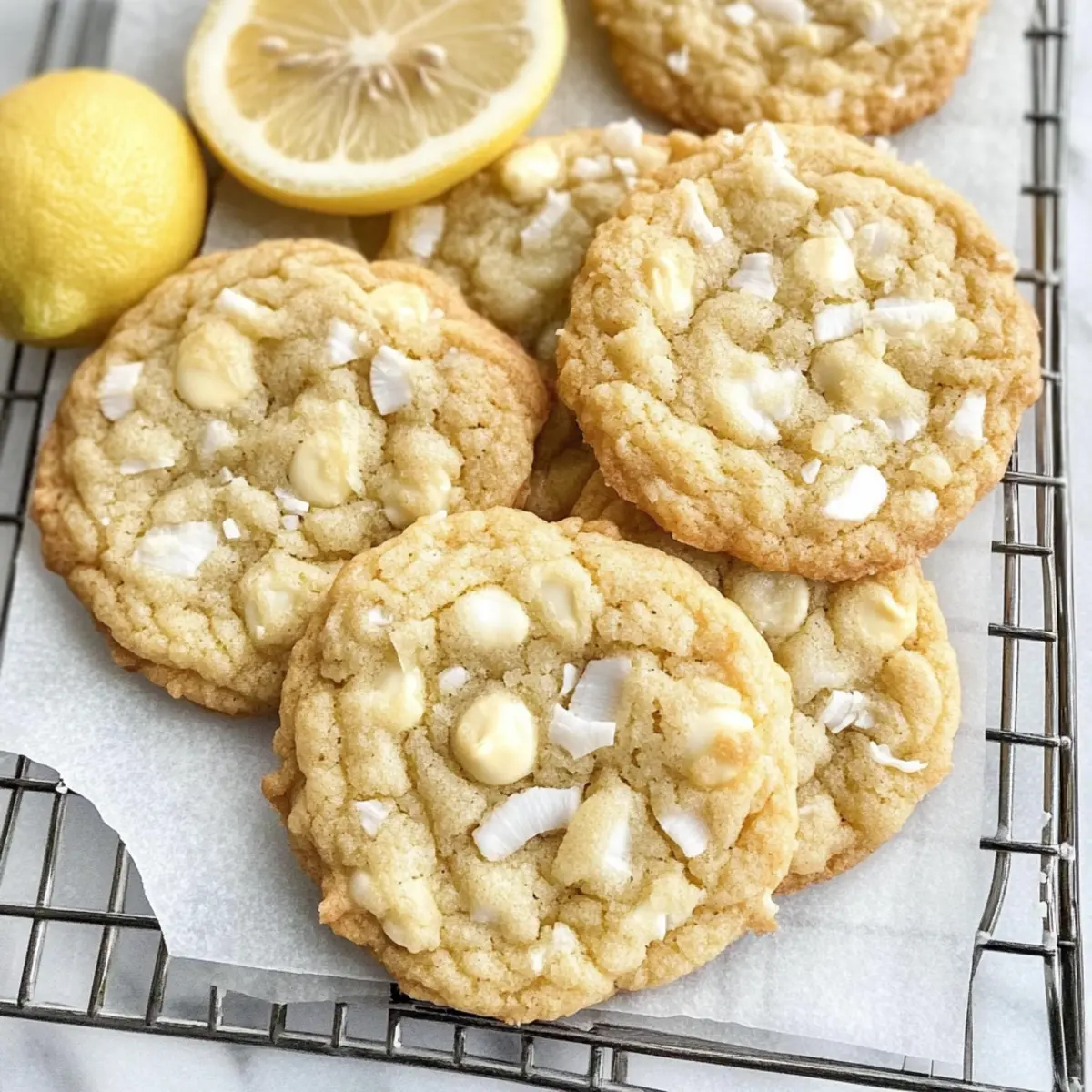 Lemon Coconut White Chocolate Cookies That Burst with Flavor