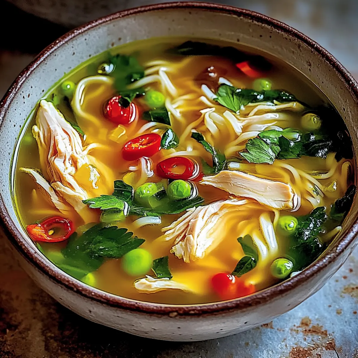 Ginger Garlic Chicken Noodle Soup for Cozy Nights In