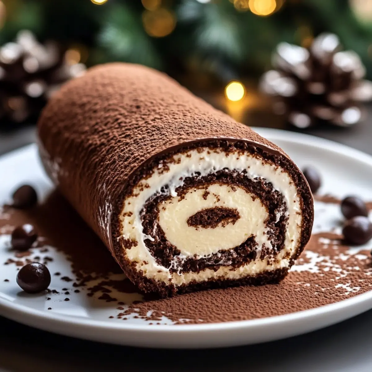 Tiramisu Yule Log Cake: Your Festive Slice of Italian Joy
