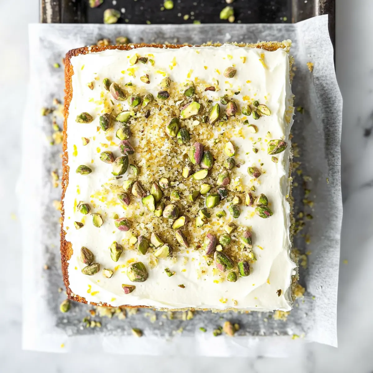 Lemon Pistachio Cake with Mascarpone Frosting for Spring Joy
