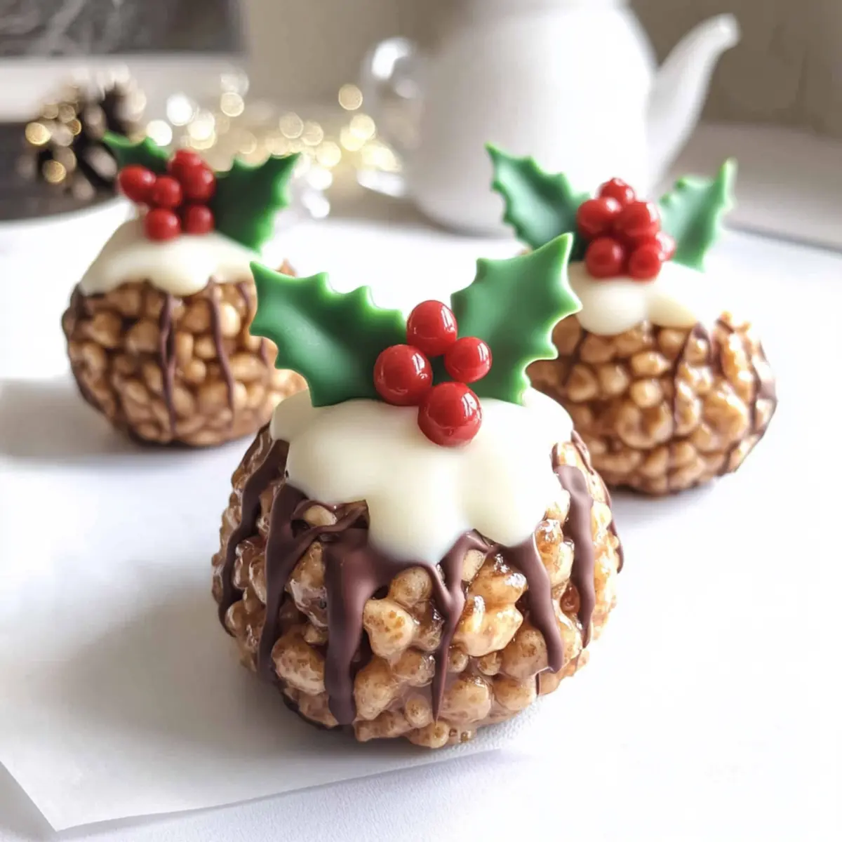 Delightful Rice Krispie Christmas Puddings for Festive Fun