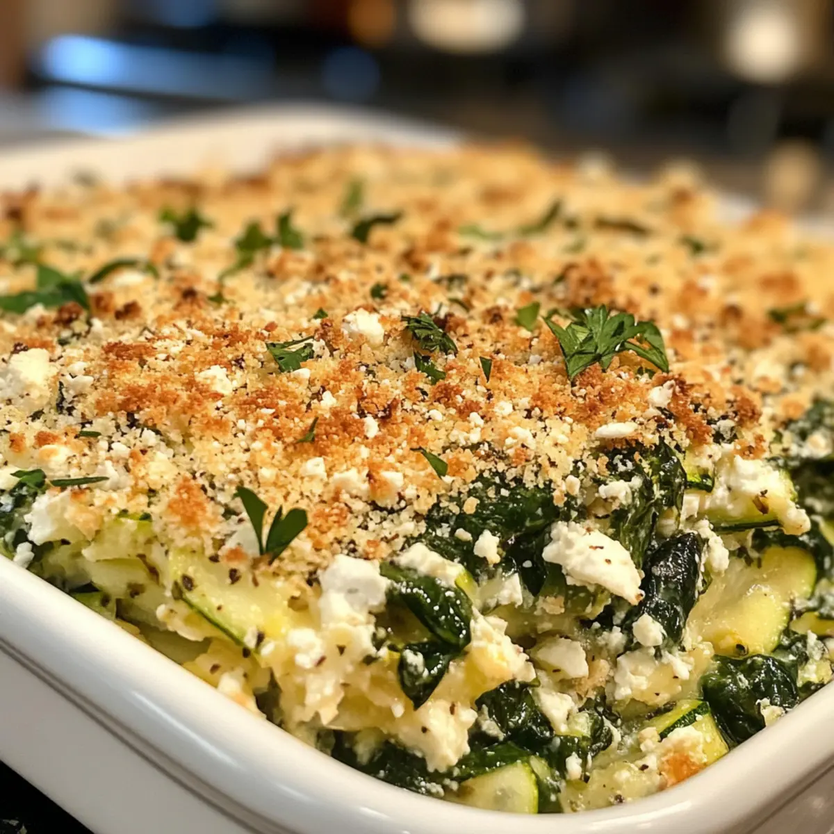 Baked Zucchini Spinach and Feta Casserole for Cozy Nights