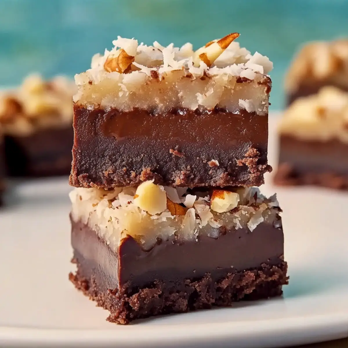 Decadent German Chocolate with Coconut & Walnuts Fudge Delight