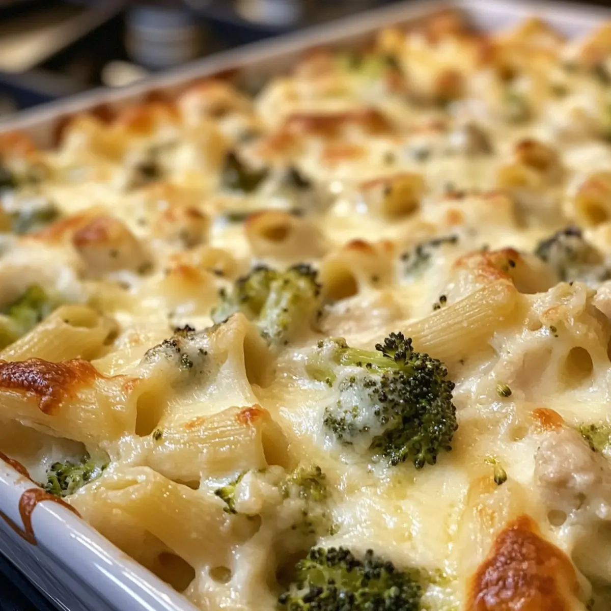 Cheesy Chicken-Alfredo Baked Penne for Cozy Family Nights
