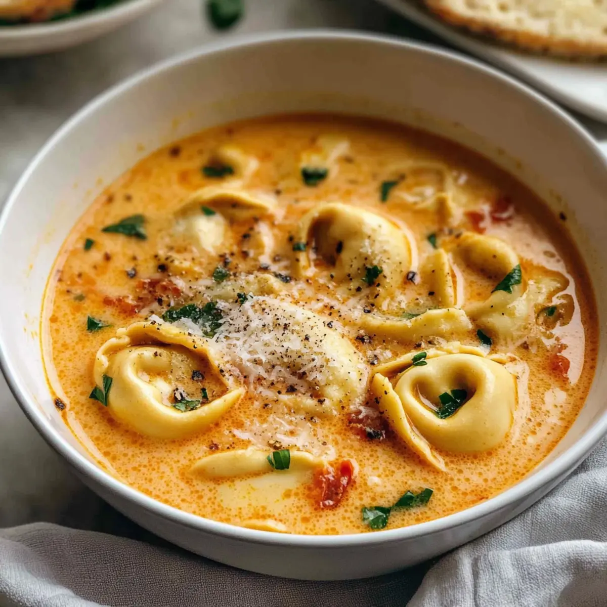 Comforting Cheesy Tomato Tortellini Soup for Cozy Nights