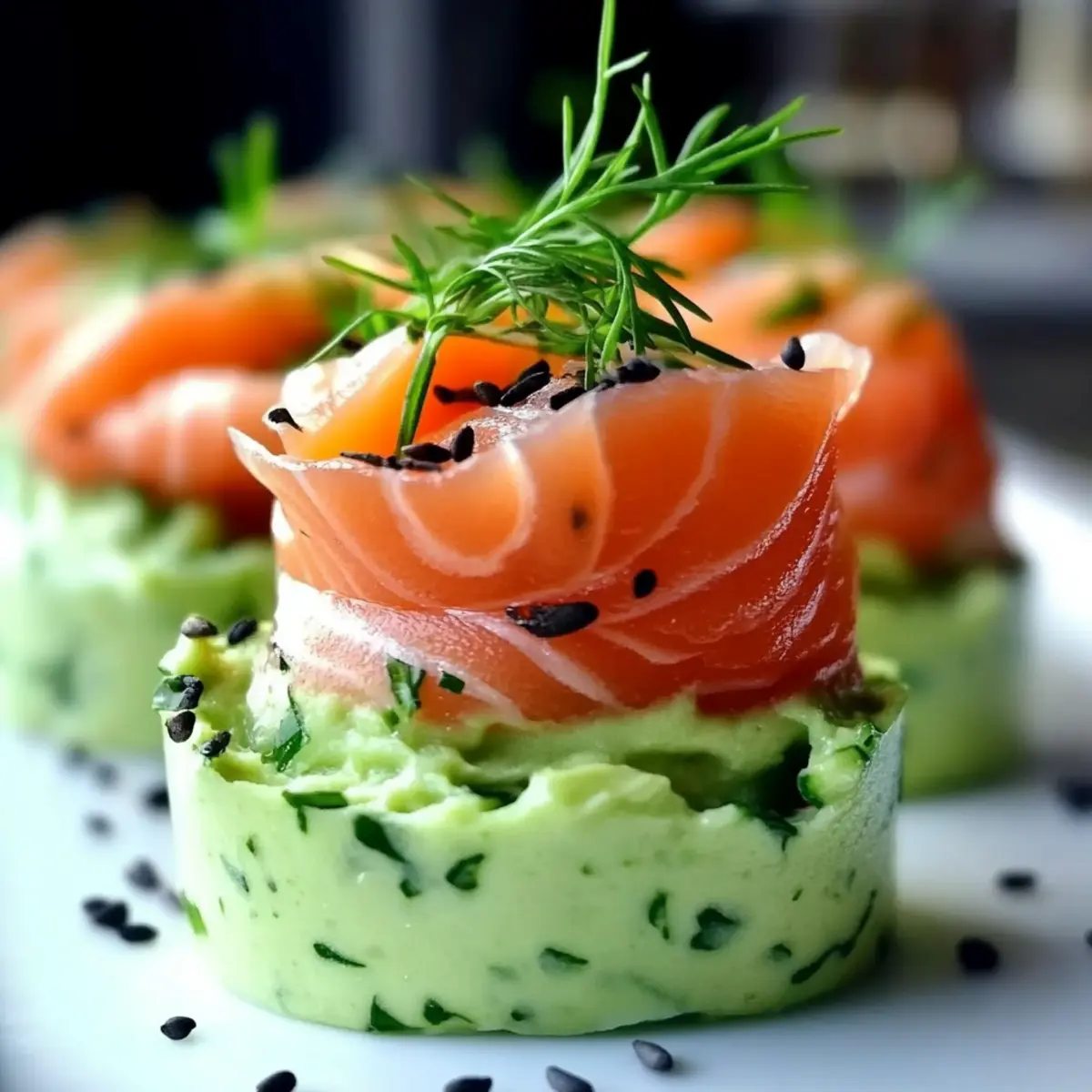 Decadent Avocado Mousse with Christmas Smoked Salmon Treat
