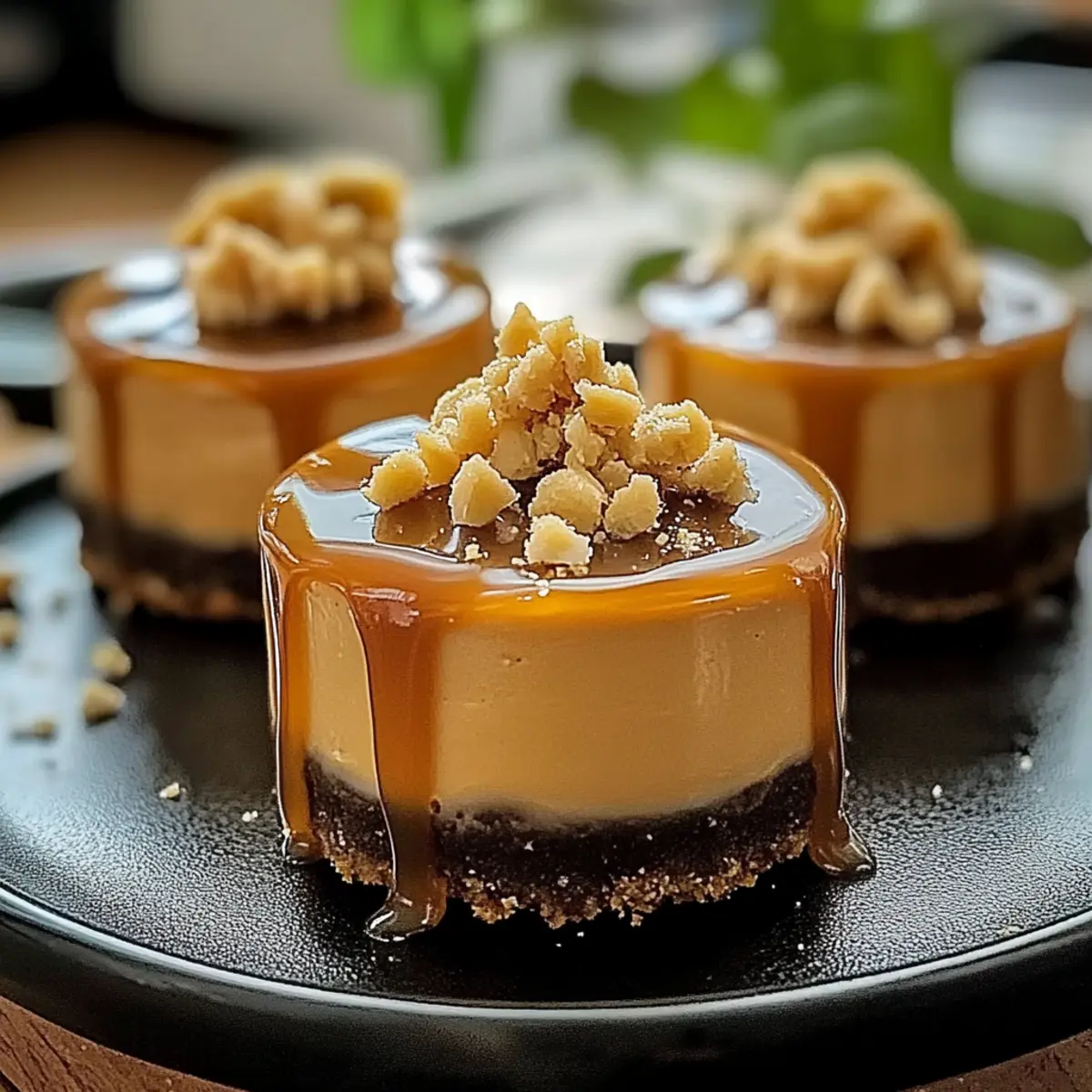 Mini Caramel Cheesecakes