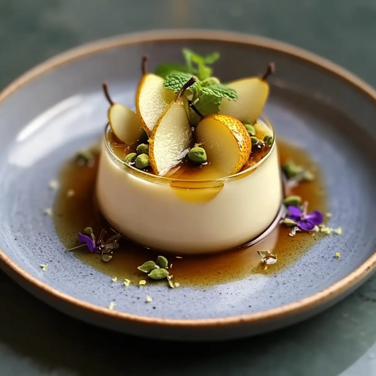 Creamy Cardamom Panna Cotta with Pears for Elegant Nights