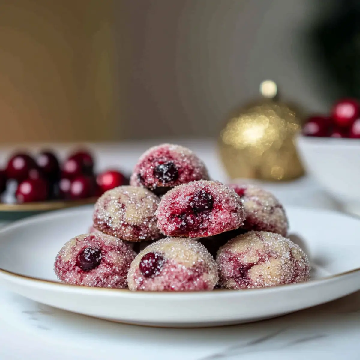 Sparkling Sugarplum Cranberry Cookies