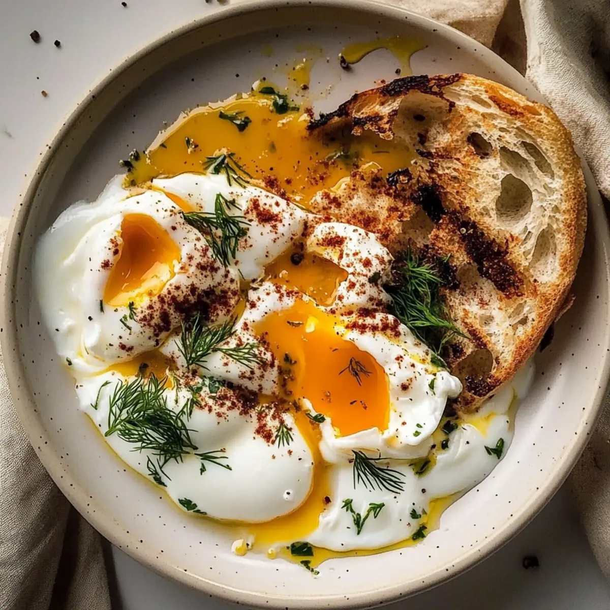 Turkish Eggs with Creamy Yogurt & Buttery Delight Drizzle