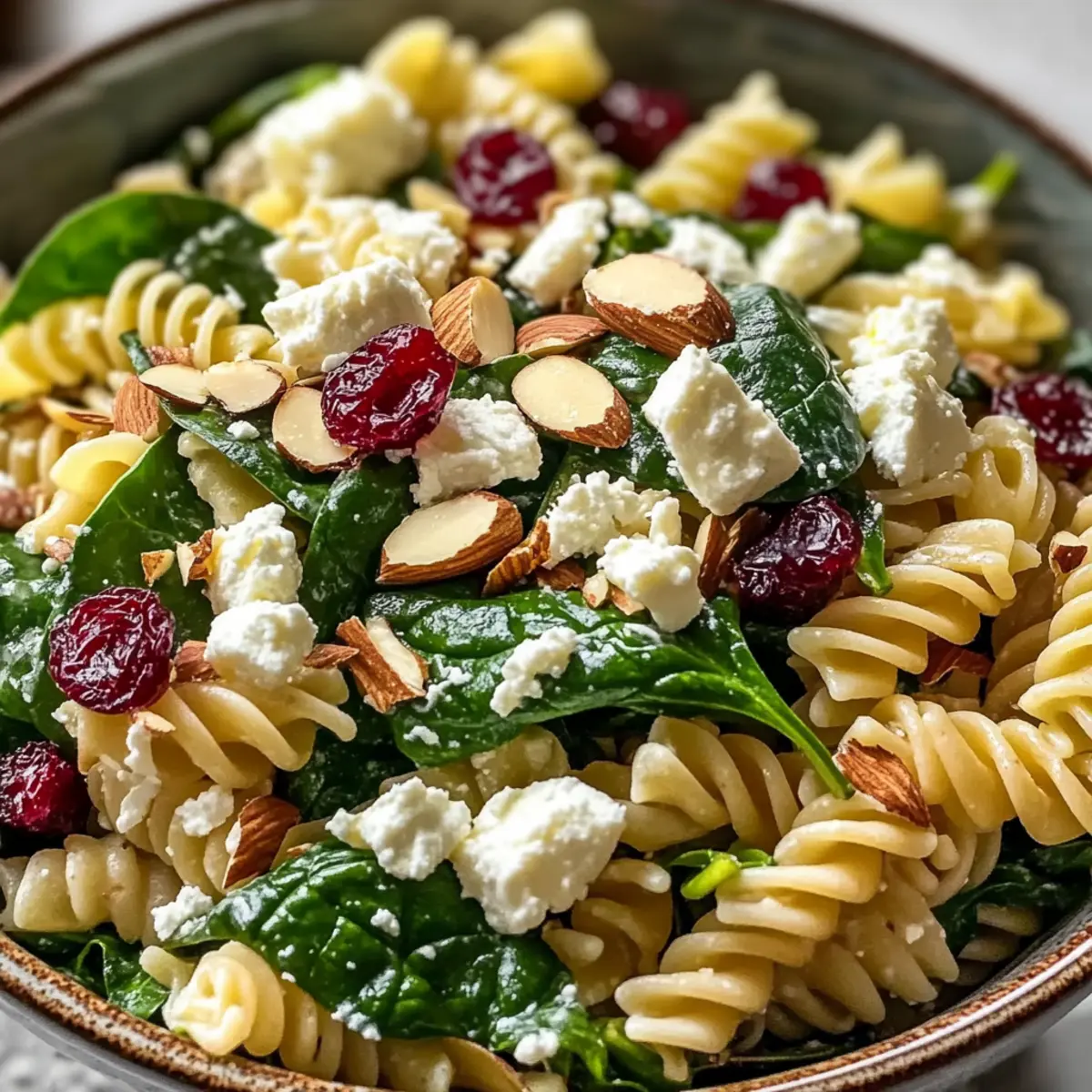 Vibrant Spinach Pasta Salad with Feta for a Fresh Boost