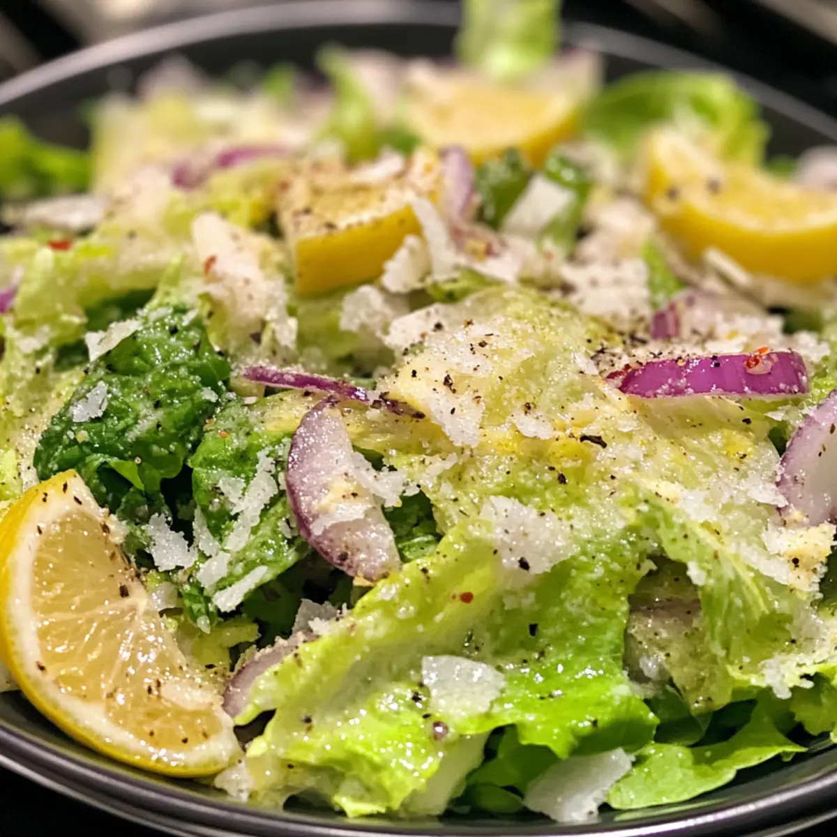 Lemon Parmesan Lettuce Salad: A Zesty 5-Minute Delight