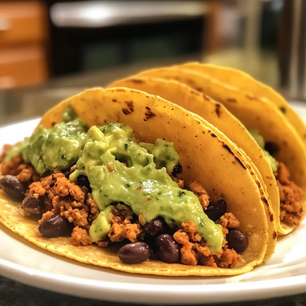 Crispy Baked Ground Turkey Tacos with Avocado Bliss