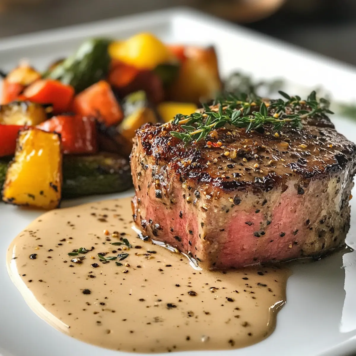 Beef Tenderloin with Pepper Cream Sauce: A Gourmet Delight