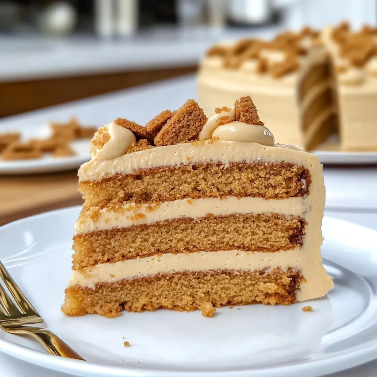 Indulgent Biscoff Cake with Creamy Cookie Butter Frosting