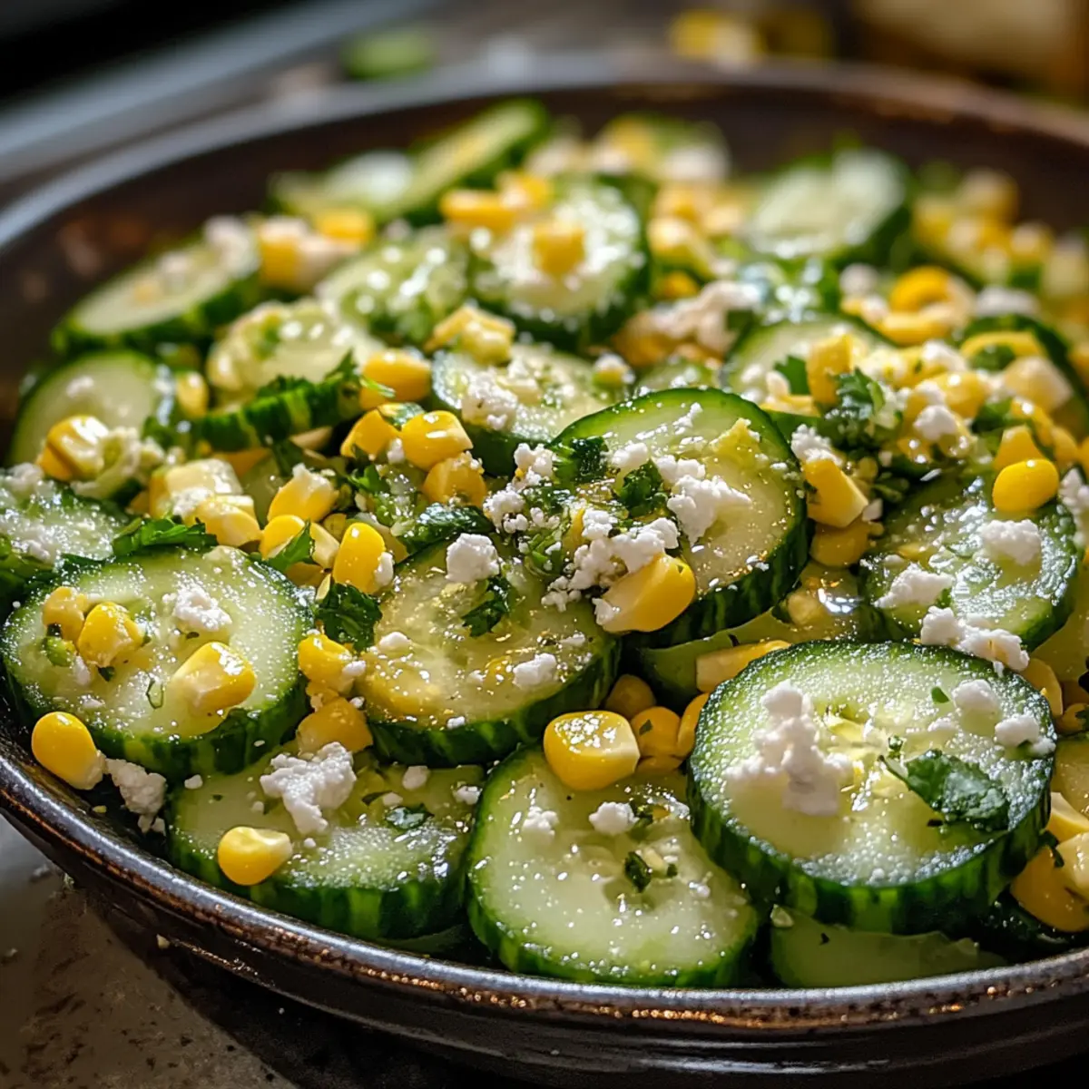 Fresh Mexican Cucumber Salad with Corn That’s Perfect for Summer