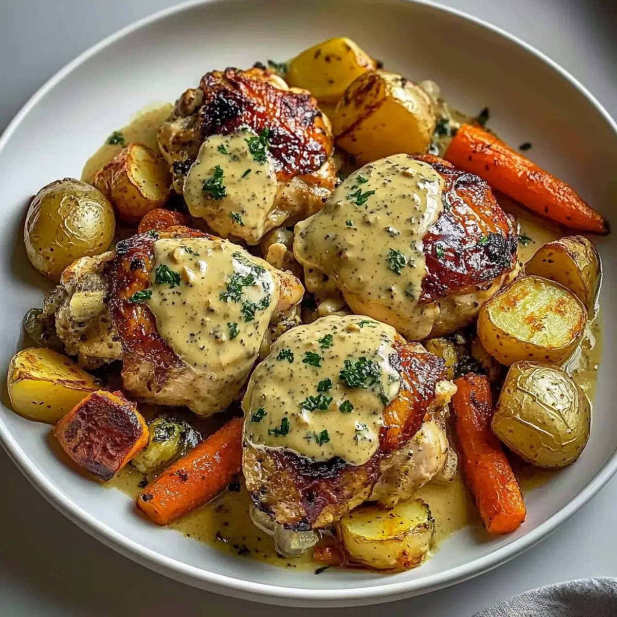 Creamy Baked Dijon Chicken Thighs for Cozy Family Dinners