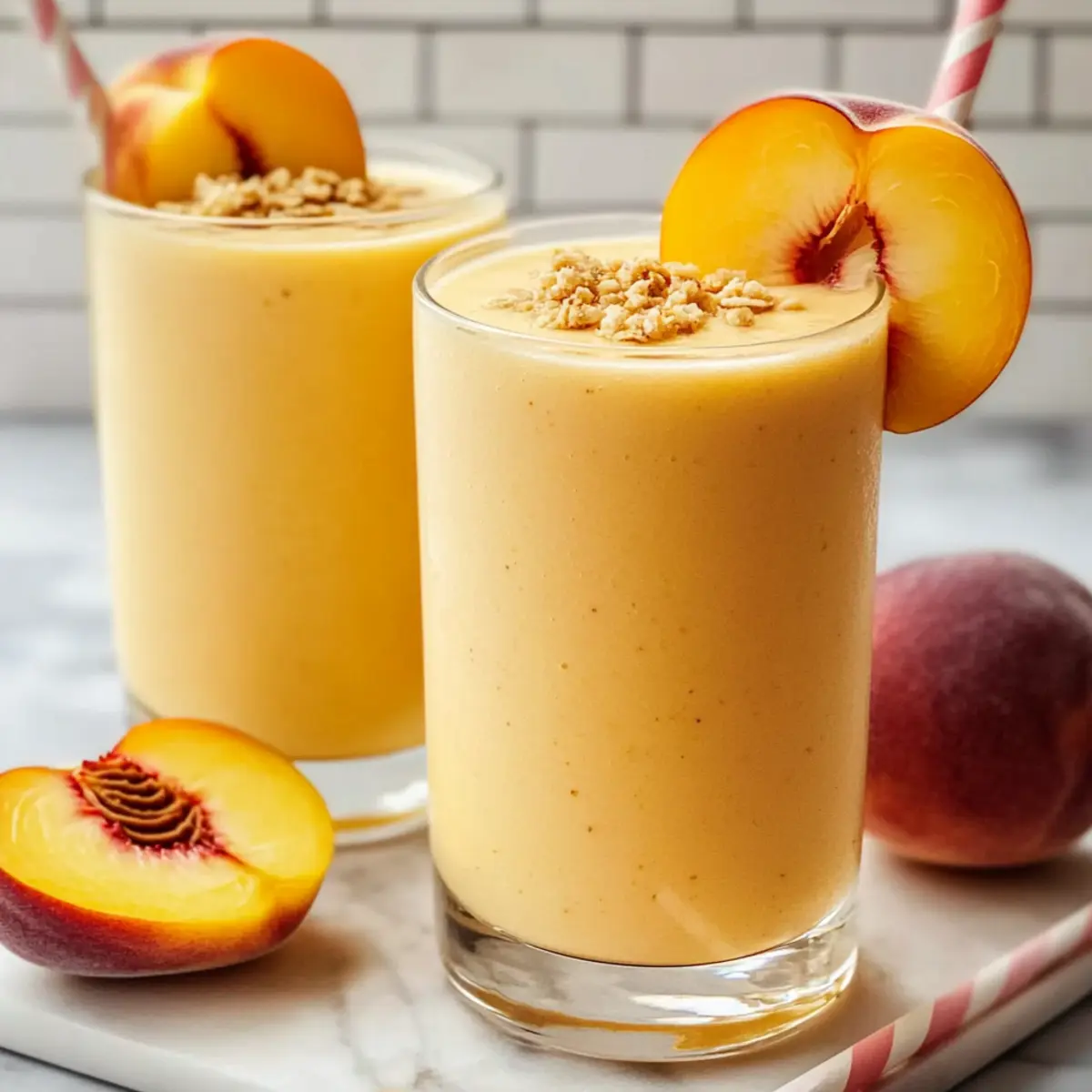 Creamy Banana Peach Smoothies for a Refreshing Start