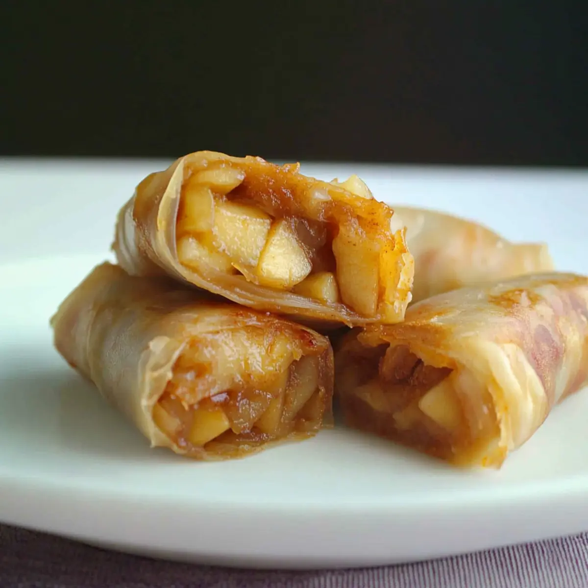 Baked Apple Pie Rice Paper Rolls for a Guilt-Free Treat