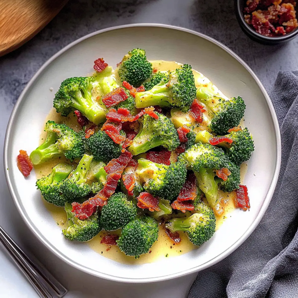 Broccoli With Garlic Sauce & Bacon: A Flavorful Twist