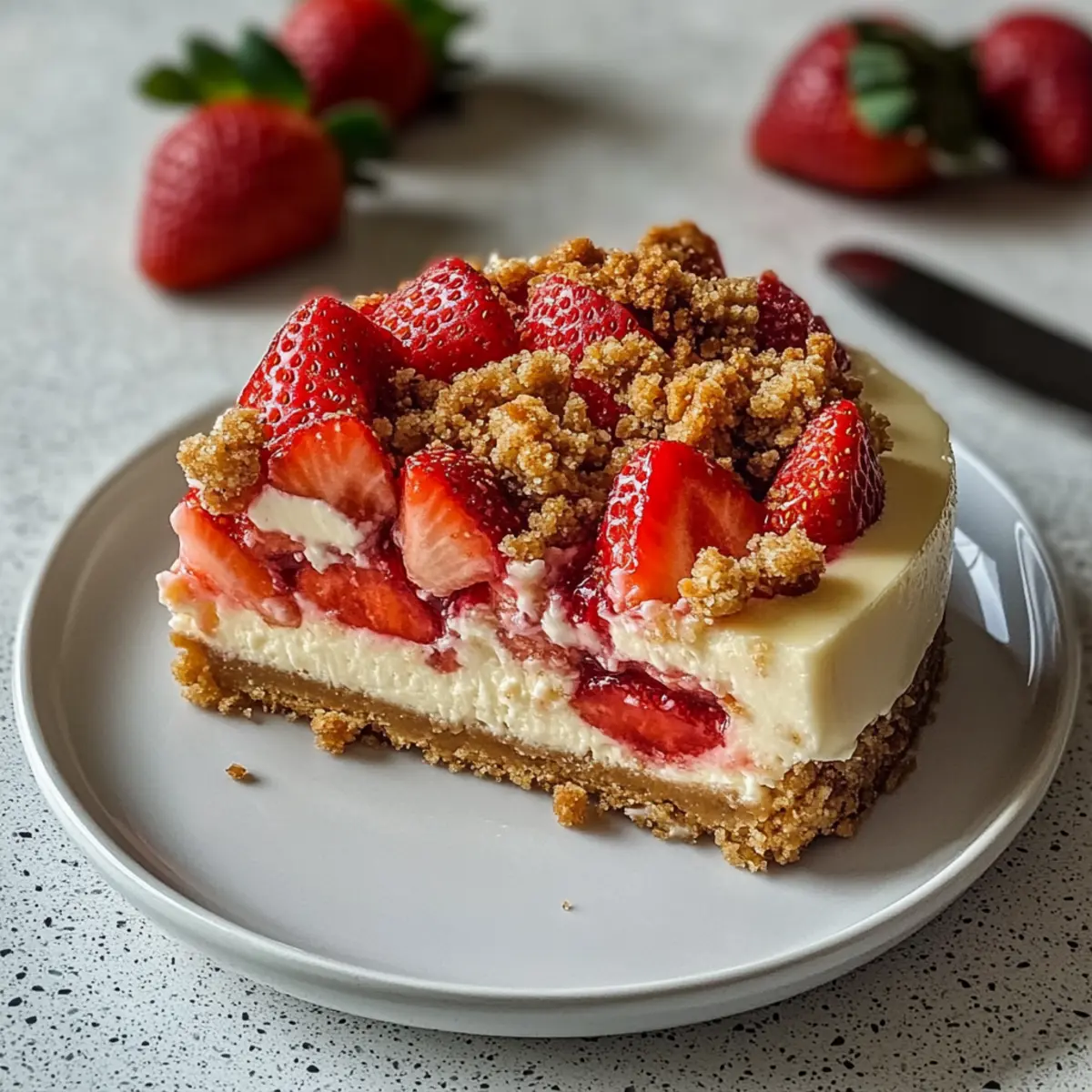 Irresistible Strawberry Crumble Cheesecake for Sweet Moments