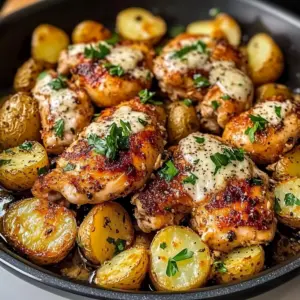 Garlic Parmesan Chicken and Potatoes