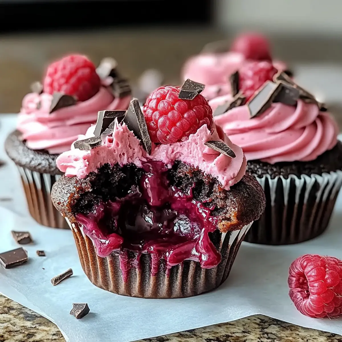 Indulge in Raspberry Chocolate Lava Cupcakes Bliss