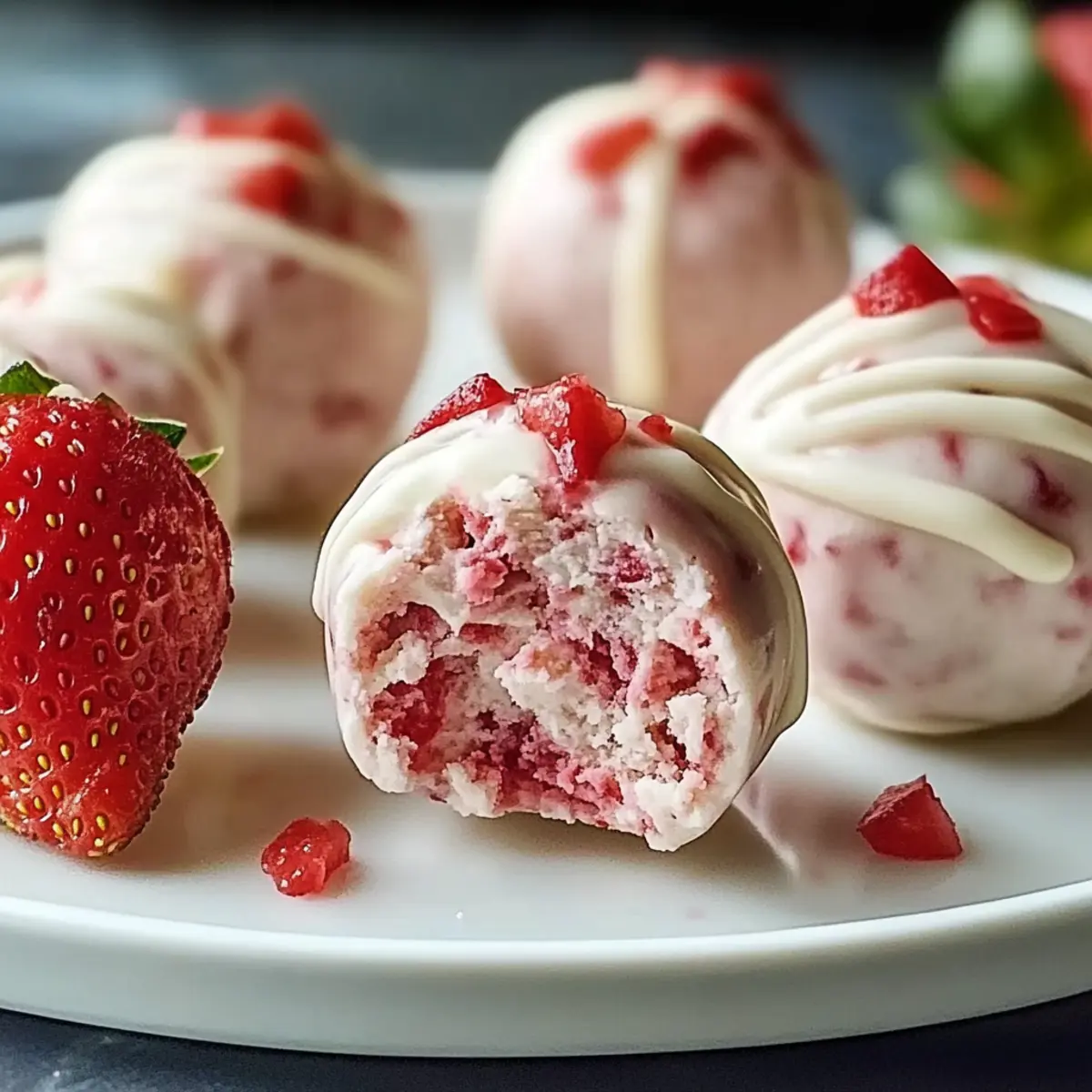 Strawberry Cheesecake Protein Balls for Guilt-Free Snacking