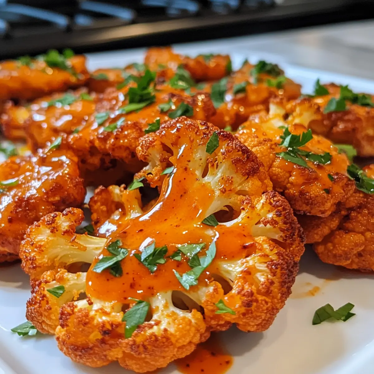 Buffalo Cauliflower Steak – Spicy, Crispy & Guilt-Free Fun