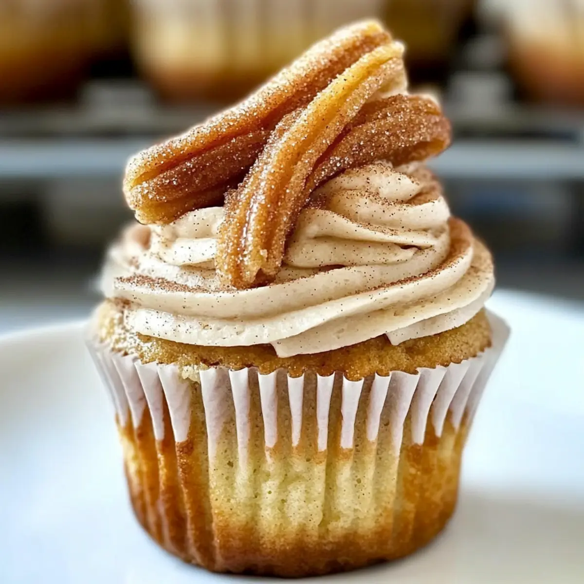 Churro Cupcakes with Cinnamon Cream Cheese Frosting Bliss