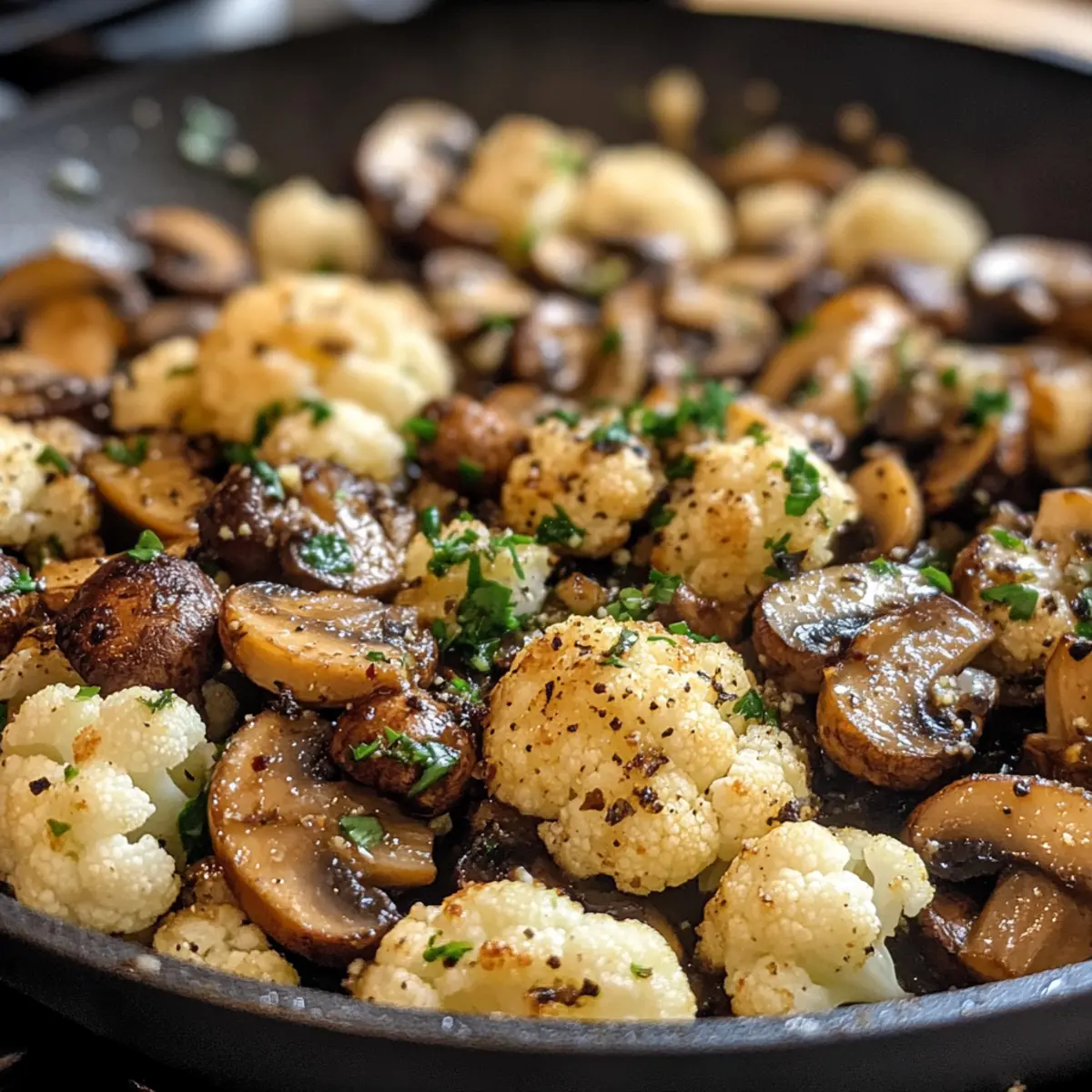 Garlic Mushrooms Cauliflower Skillet: Easy, Comforting Flavor
