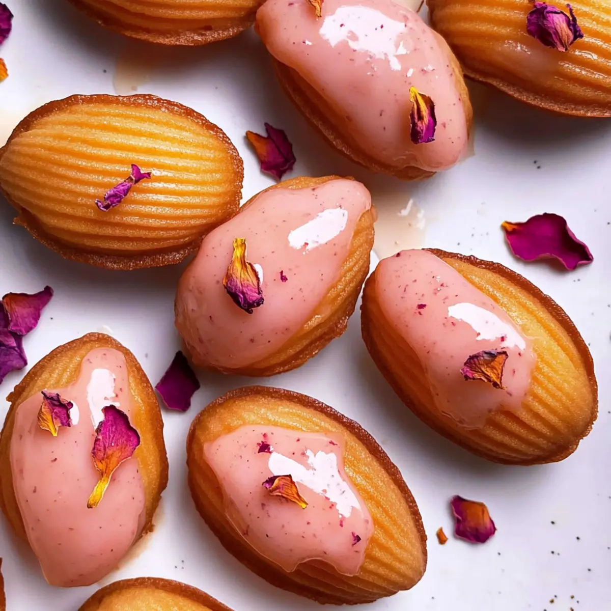 Delightful Rose Madeleines with a Floral Twist