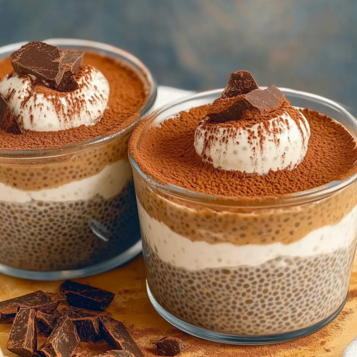 Creamy Tiramisu Chia Pudding with Greek Yogurt Delight