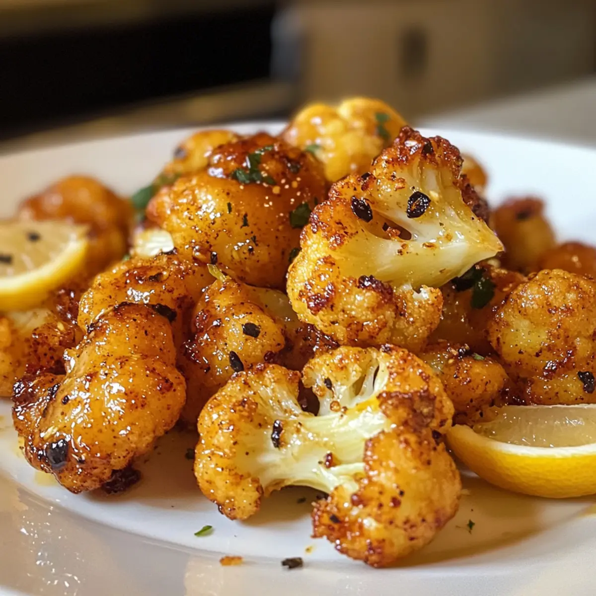 Vegan Lemon Pepper Glazed Cauliflower: Crispy & Irresistible Delight