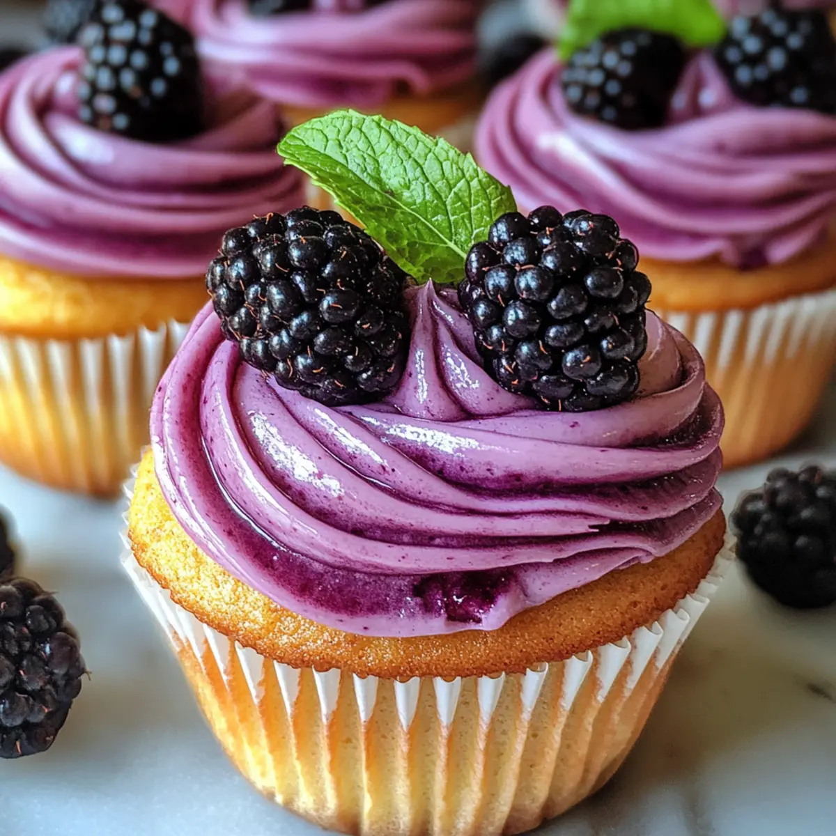 Irresistible Blackberry Swirl Cupcakes You'll Adore