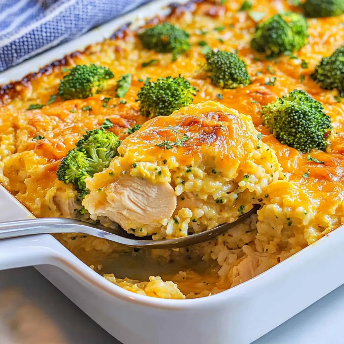 Cheesy Chicken Broccoli Rice Casserole the Family Will Love
