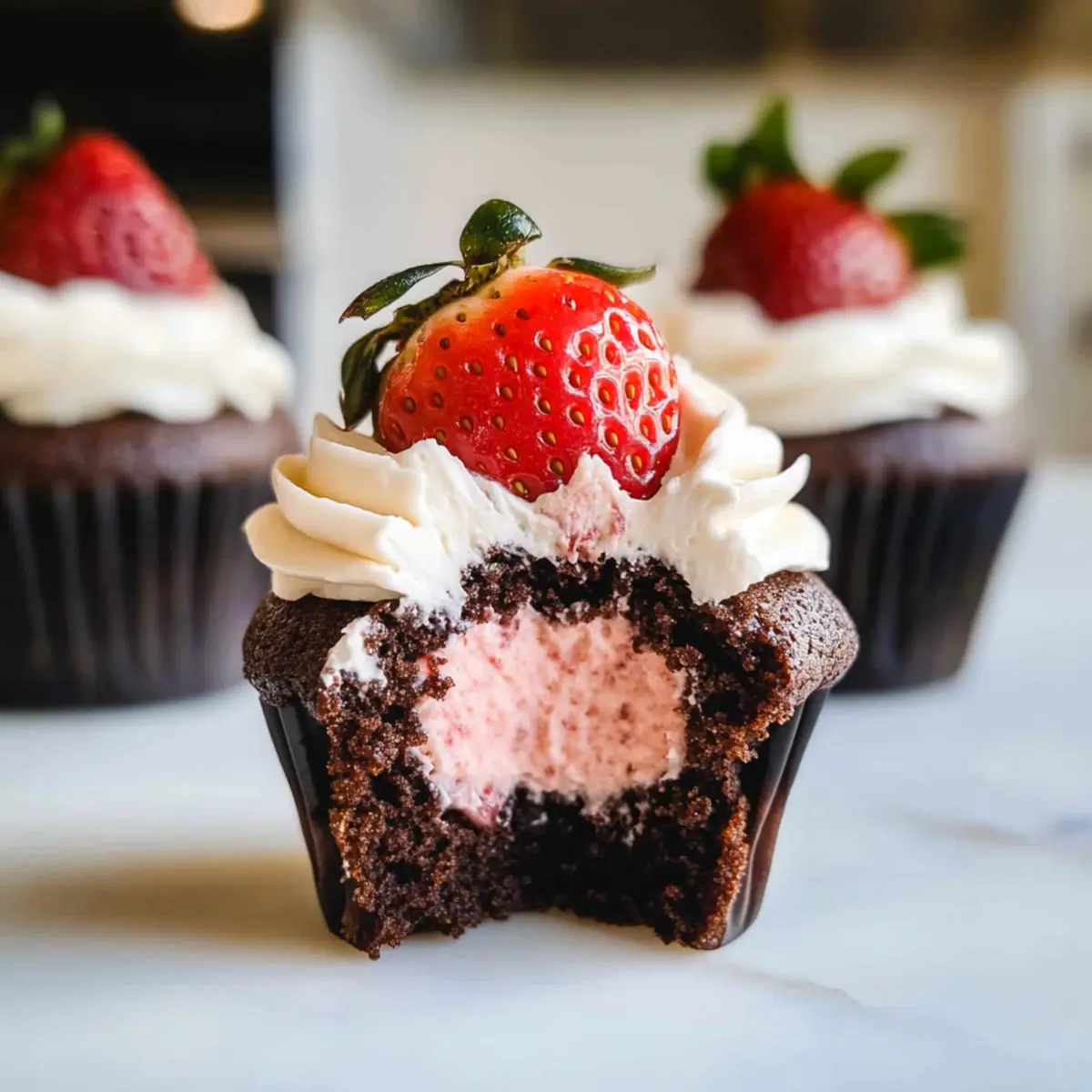 Decadent Strawberry Chocolate Cupcakes to Satisfy Your Cravings