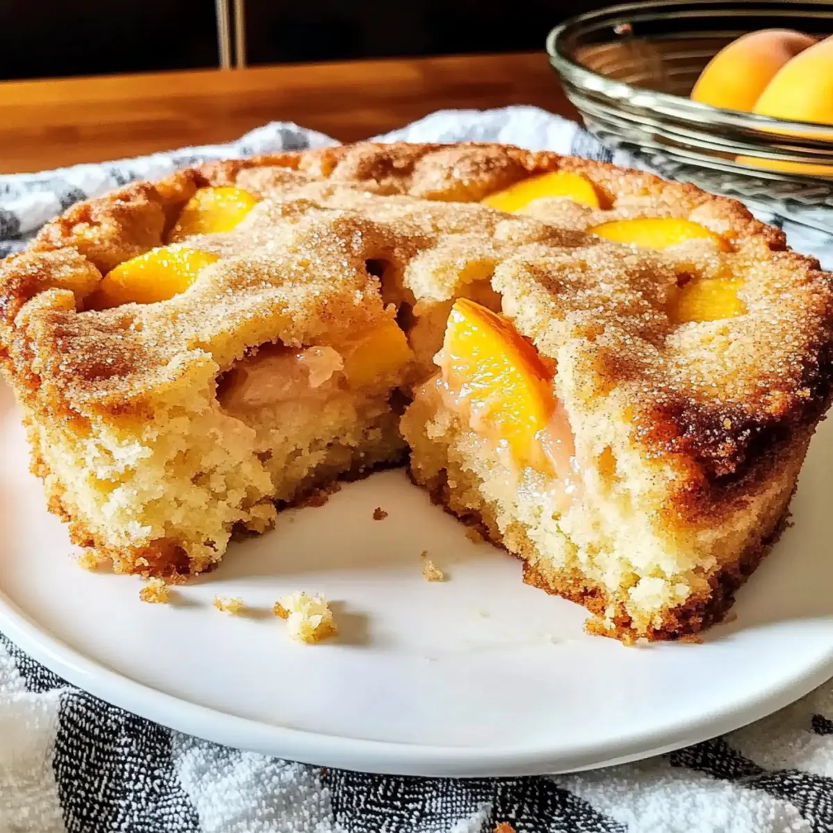 Perfectly Moist Peach Coffee Cake You Can’t Resist