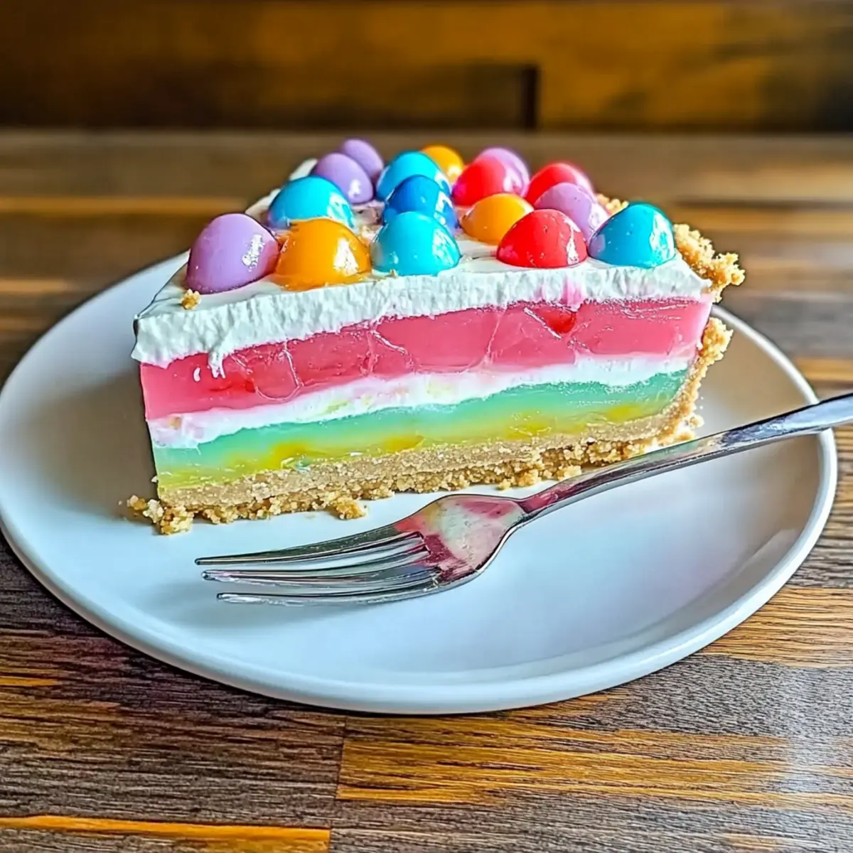 Colorful Easter No Bake Jello Pie for Spring Celebrations